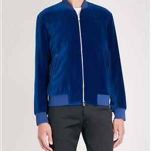Paul Smith Blue Velvet Bomber Jacket